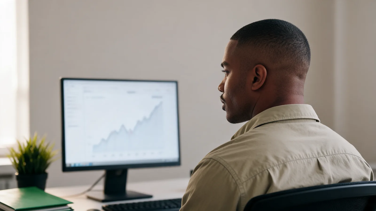 Analista acompanhando a evolução de uma campanha no monitor